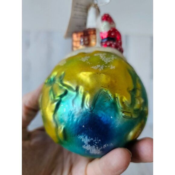 Radko Santa house sitting Earth world ornament vintage Xmas tree - Picture 6 of 11